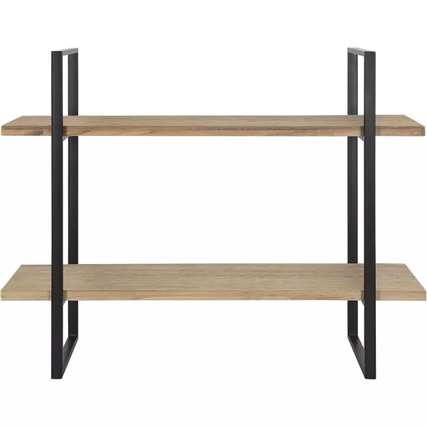 Kate and Laurel Leigh Wood and Metal Wall Shelf 30quot x 24quot White and Gold Unique Modern Glam Home Decor with Efficient Storage Shelves for Smaller SpacesNatural