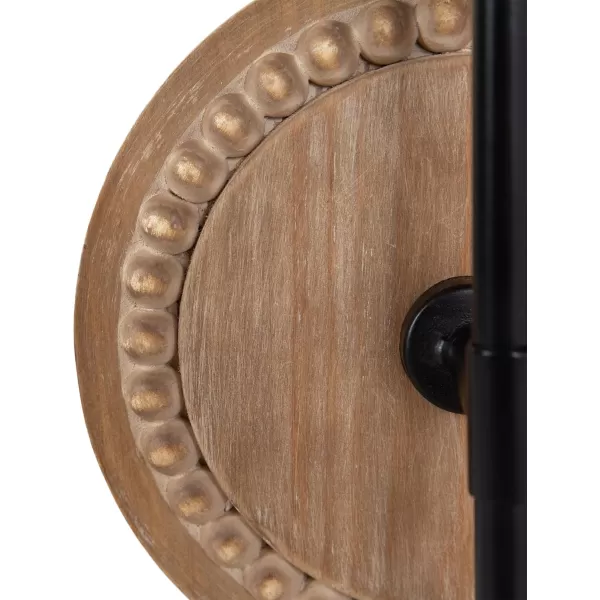 Kate and Laurel Letta Traditional Wall Sconce 8 x 6 x 12 Rustic Brown and Black TwoTone Modern Farmhouse Wood and Metal Candle Holder for Flameless Candles