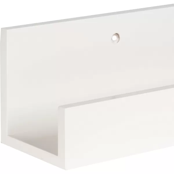 Kate and Laurel Levie 24 inch 2Pack Wood Floating Wall Shelf Picture Frame Holder Ledge Navy BlueWhite