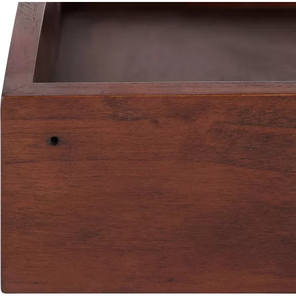 Kate and Laurel Levie Modern Floating Corner Wood Wall Shelves 12 x 12 Inches 2 Pack Walnut BrownWalnut Brown