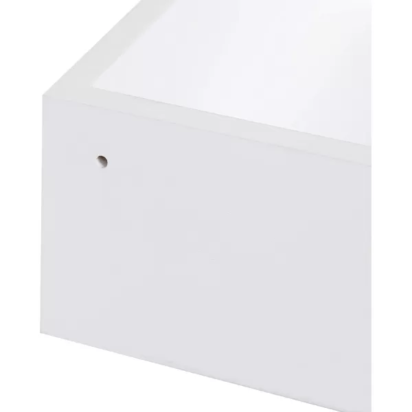 Kate and Laurel Levie Modern Floating Corner Wood Wall Shelves 12 x 12 Inches 2 Pack Walnut BrownWhite