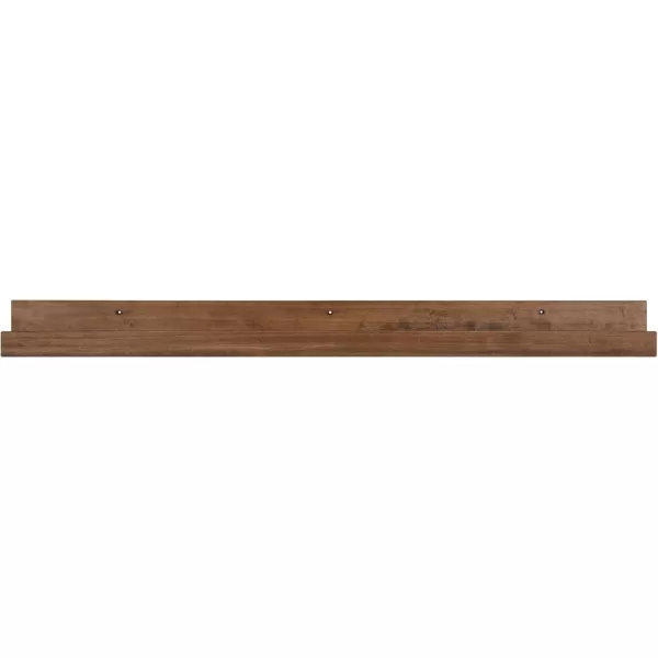 Kate and Laurel Levie Modern Floating Wall Shelf Picture Frame Holder Ledge GoldRustic Brown