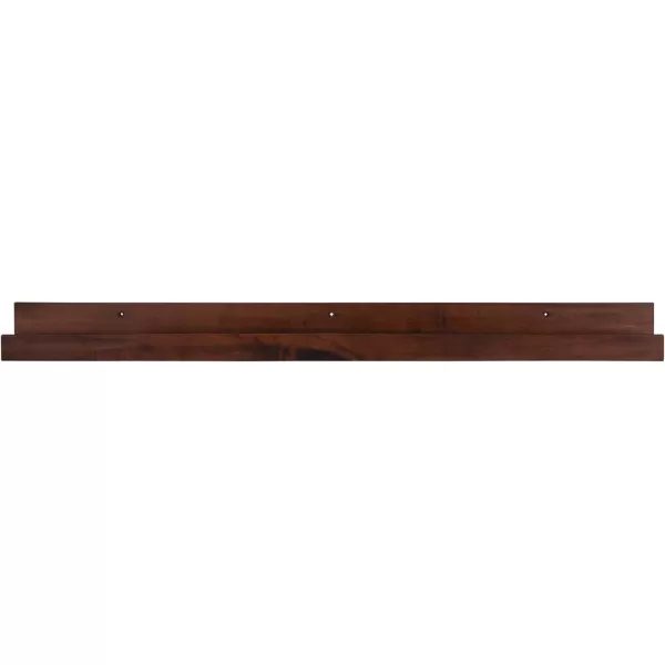 Kate and Laurel Levie Modern Floating Wall Shelf Picture Frame Holder Ledge GoldWalnut Brown