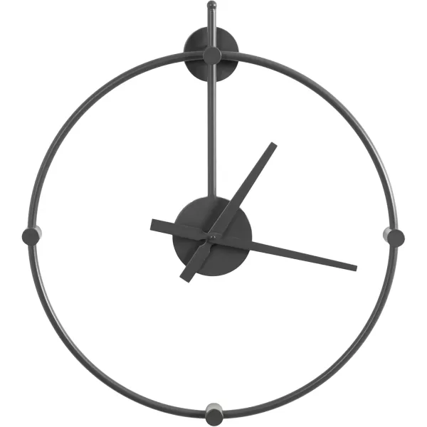 Kate and Laurel Lidor Modern Wall Clock 22 x 25 Gold Decorative Minimalist Battery Operated Wall Clock with Numberless Design for Transitional Home DecorGray