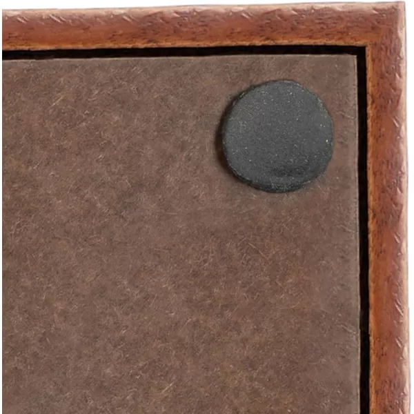 Kate and Laurel Lipton Decorative Tray with Polished Gold Metal Handles Soft PinkWalnut Brown