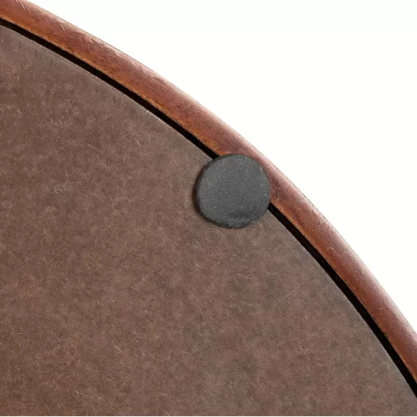 Kate and Laurel Lipton MidCentury Rectangle Wood Tray 10quot x 18 Walnut Brown and Gold Decorative Accent with Rounded EdgesWalnut Brown