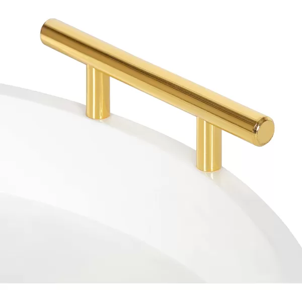Kate and Laurel Lipton Modern Round Tray Set Set of 2 Sand and Gold Glam Decorative Tray Set for Storage and DisplayWhiteGold
