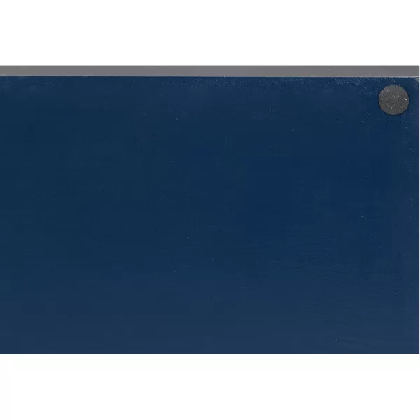 Kate and Laurel Lipton Modern Tray Set Set of 2 Black and Silver Glam Decorative Trays for Storage and DisplayNavy BlueGold