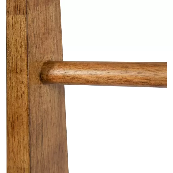 Kate and Laurel Lowry Farmhouse Wood Ladder Shelf 18 x 14 x 58 Natural Wood Decorative Modern Leaning Shelf for Storage and Display