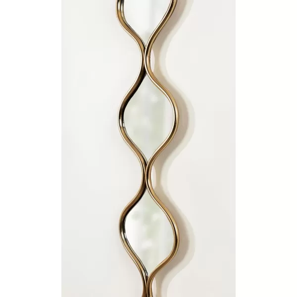 Kate and Laurel Loxi Slim Teardrop Panel Wall Mirror 7 x 42 Gold Glam Tall Teardrop Mirror Wall Decor for Use as Skinny Entryway Mirror or Decorative Bedroom Mirror