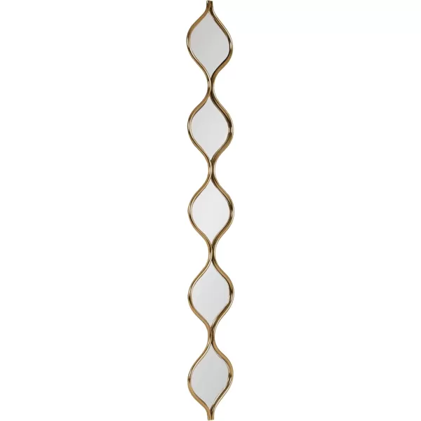 Kate and Laurel Loxi Slim Teardrop Panel Wall Mirror 7 x 42 Gold Glam Tall Teardrop Mirror Wall Decor for Use as Skinny Entryway Mirror or Decorative Bedroom Mirror