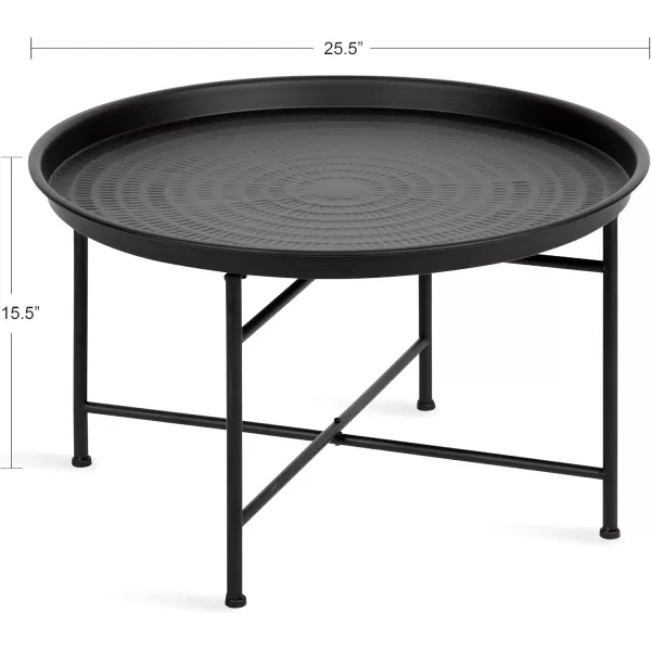 Kate and Laurel Mahdavi Modern Coffee Table 26 x 26 x 16 Black Unique Coffee Table with Sophisticated DesignBlack