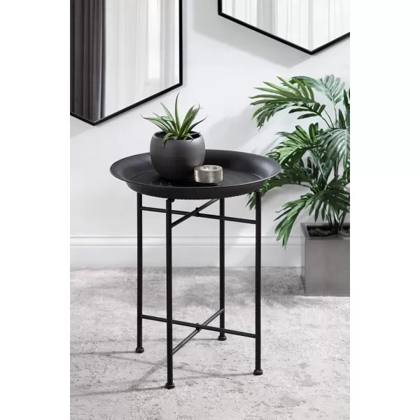 Kate and Laurel Mahdavi Modern Coffee Table 26 x 26 x 16 Black Unique Coffee Table with Sophisticated DesignBlack