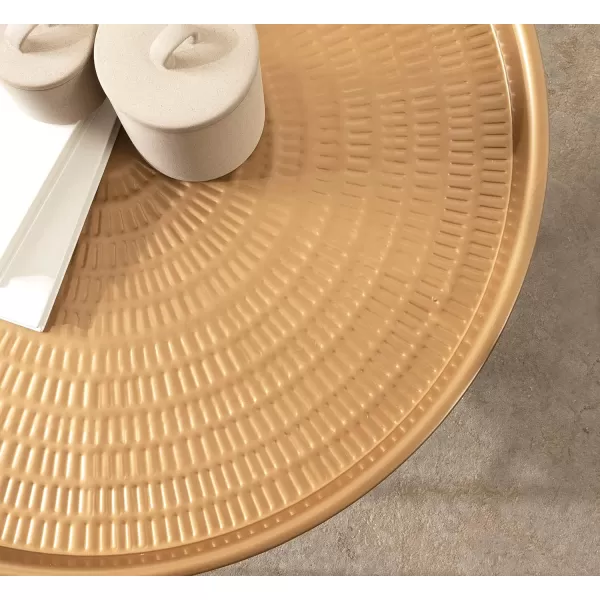 Kate and Laurel Mahdavi Modern Coffee Table 26 x 26 x 16 Black Unique Coffee Table with Sophisticated DesignGold