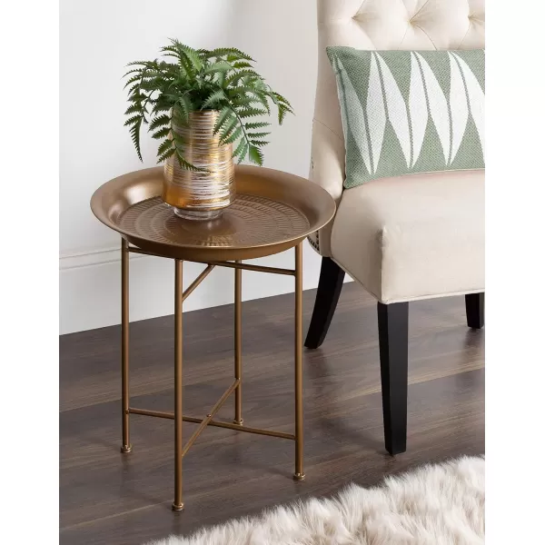 Kate and Laurel Mahdavi Modern Coffee Table 26 x 26 x 16 Black Unique Coffee Table with Sophisticated DesignGold