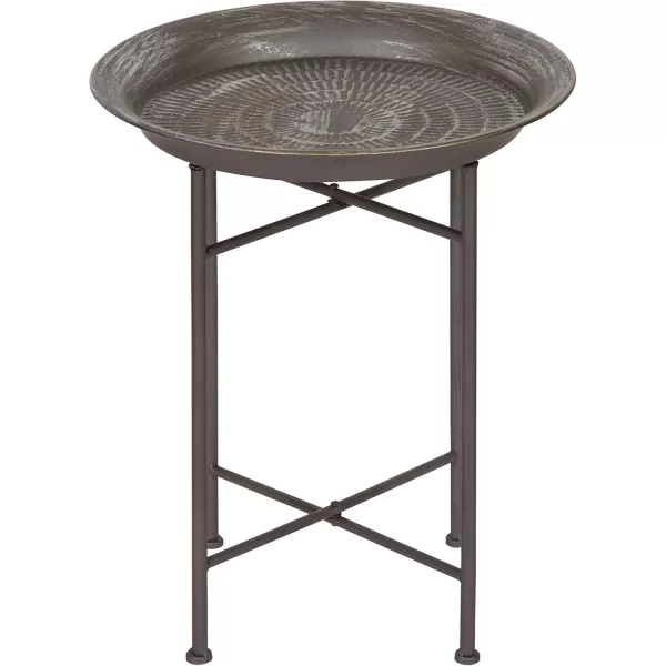 Kate and Laurel Mahdavi Modern Coffee Table 26 x 26 x 16 Black Unique Coffee Table with Sophisticated DesignPewter