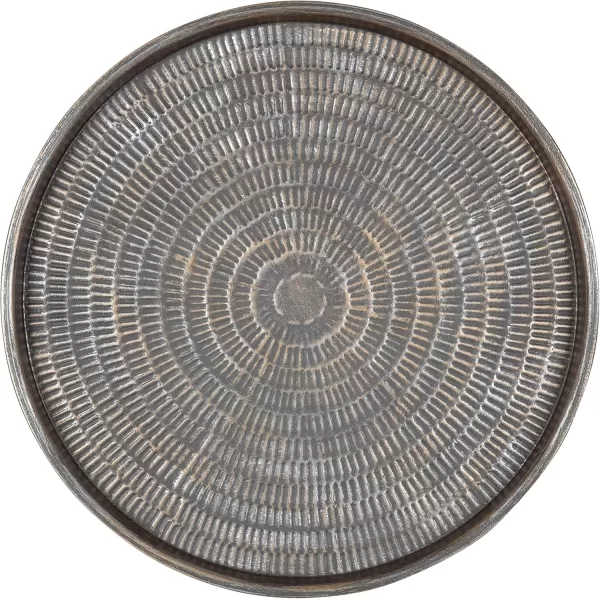 Kate and Laurel Mahdavi Modern Coffee Table 26 x 26 x 16 Black Unique Coffee Table with Sophisticated DesignPewter