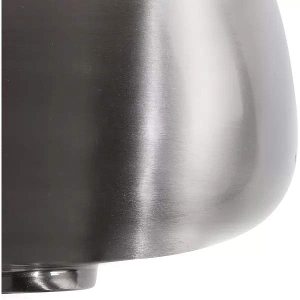 Kate and Laurel Marquez Modern Metal Planters Set of 2 Pewter Sophisticated Hanging Planters with Metal Plant Pots