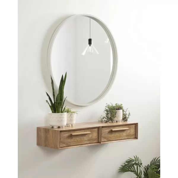 Kate and Laurel McCutcheon Floating Wood Storage Shelf 18 x 12 x 6 Black Decorative Transitional Floating Bedroom Nightstand with a Concealed Cubby CompartmentNatural