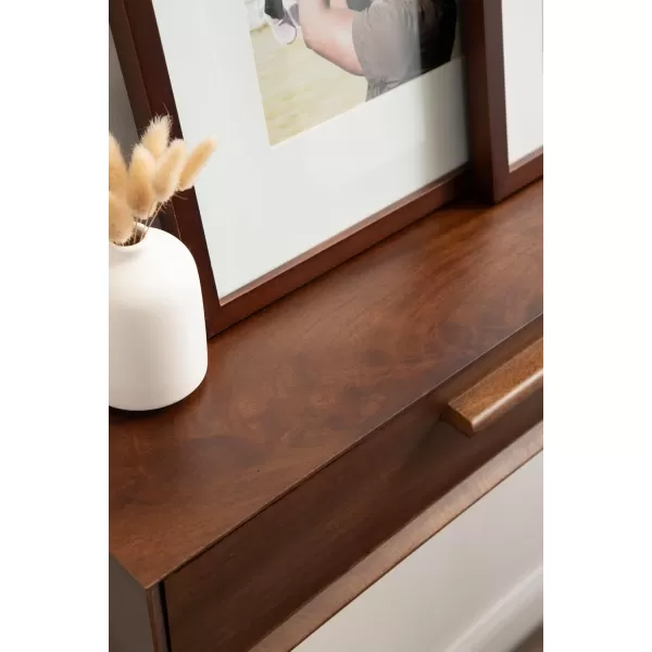 Kate and Laurel McCutcheon MidCentury Floating Console Table for Entryway 30 x 9 x 6 Walnut Brown Decorative Transitional Floating Entryway Table for Use as Living Room Storage Wall ShelfWalnut Brown