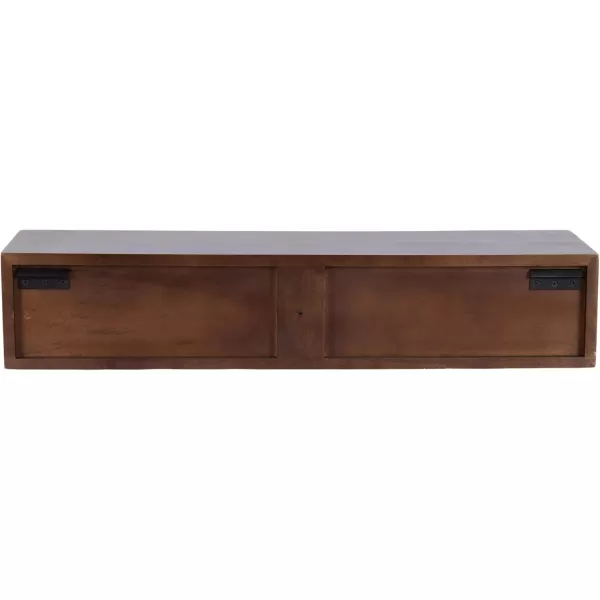 Kate and Laurel McCutcheon MidCentury Floating Console Table for Entryway 30 x 9 x 6 Walnut Brown Decorative Transitional Floating Entryway Table for Use as Living Room Storage Wall ShelfWalnut Brown