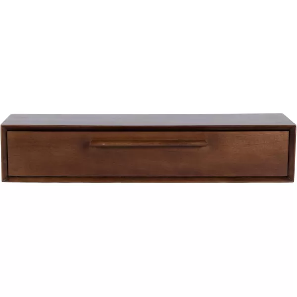 Kate and Laurel McCutcheon MidCentury Floating Console Table for Entryway 30 x 9 x 6 Walnut Brown Decorative Transitional Floating Entryway Table for Use as Living Room Storage Wall ShelfWalnut Brown