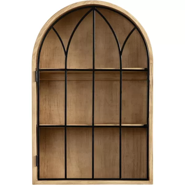 Kate and Laurel Megara Farmhouse Wooden Floating Bathroom Cabinet for Over Toilet Storage 16x5x24 Natural