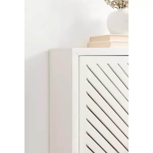 Kate and Laurel Mezzeta Decorative Coastal TwoDoor Floating Bathroom Cabinet 22 x 7 x 28 White Decorative Over Toilet Storage Cabinet for Use as Bath Storage or Living Room Decor