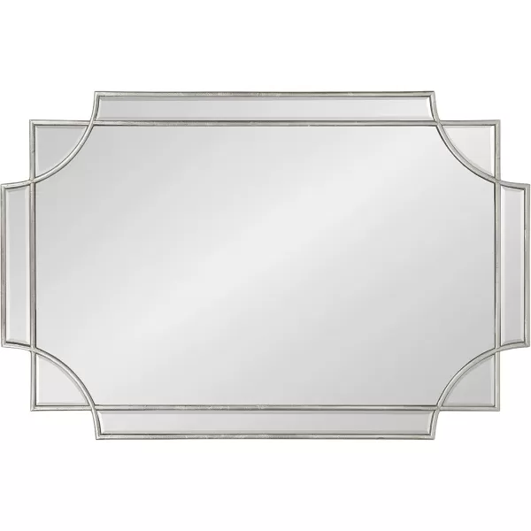 Kate and Laurel Minuette Glam Wall Mirror 24quot x 36quot Black Elegant Traditional Home Decor with A Boho CharmSilver