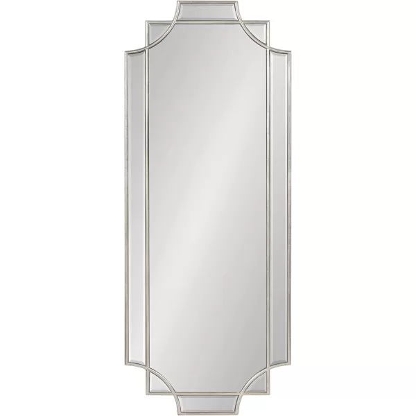 Kate and Laurel Minuette Glam Wall Mirror 24quot x 36quot Black Elegant Traditional Home Decor with A Boho CharmSilver