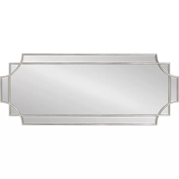 Kate and Laurel Minuette Glam Wall Mirror 24quot x 36quot Black Elegant Traditional Home Decor with A Boho CharmSilver