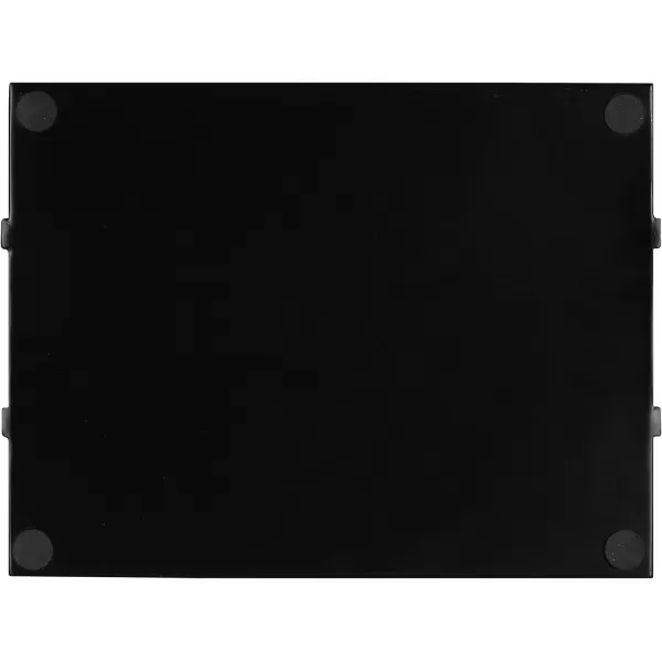 Kate and Laurel Myo Modern Sleek Metal Rectangle Tray 17 x 13 x 3 Black Contemporary Minimal Rectangular Decorative Tray for Storage Display and DecorBlack