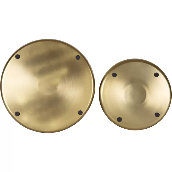 Kate and Laurel Neila Modern Tray Set 2 Pieces White and Gold Decorative Trays for Storage and DisplayNavy BlueGold