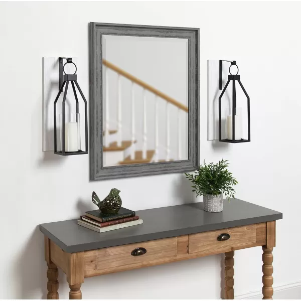 Kate and Laurel Oakly Wood and Metal Wall Sconce White Wall Candle Holder Farmhouse Decor