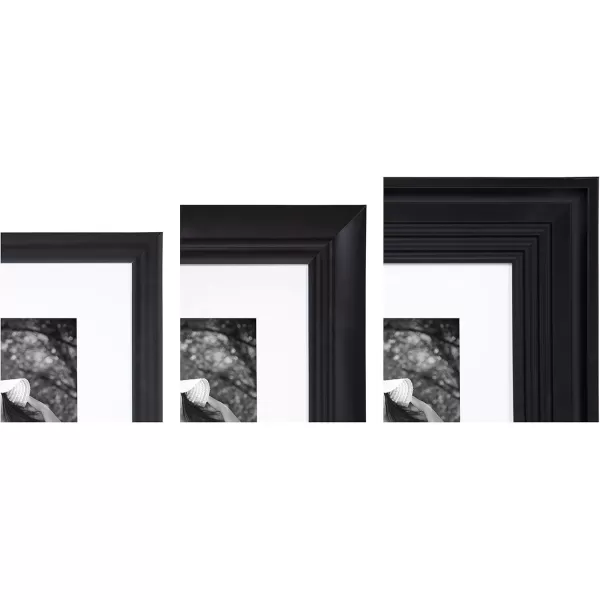 Kate and Laurel Odessa Gallery Wall 8 Piece Frame Set with Assorted Size Frames Black