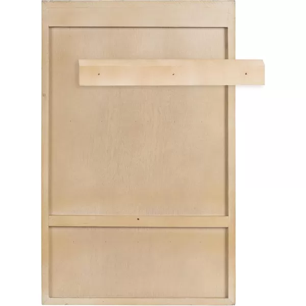 Kate and Laurel Ori Transitional Cane Wall Cabinet with Door 15 x 7 x 24 Natural Wood Decorative Rattan Over The Toilet Cabinet with Two Shelves and Bonus Storage CubbyNaturalCubby
