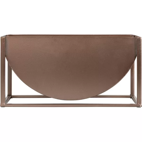 Kate and Laurel Ozar Modern Planter 12 x 5 x 6 Bronze Sophisticated Metal Planter for Freestanding DisplayBronze