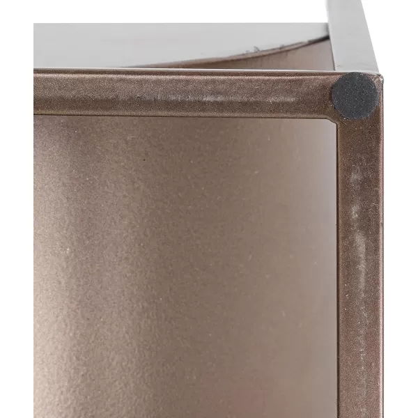 Kate and Laurel Ozar Modern Planter 12 x 5 x 6 Bronze Sophisticated Metal Planter for Freestanding DisplayBronze