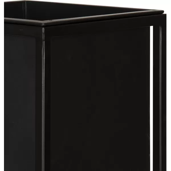 Kate and Laurel Palade Modern Indoor Plant Stand Set of 2 Black Chic Metal Indoor Planter