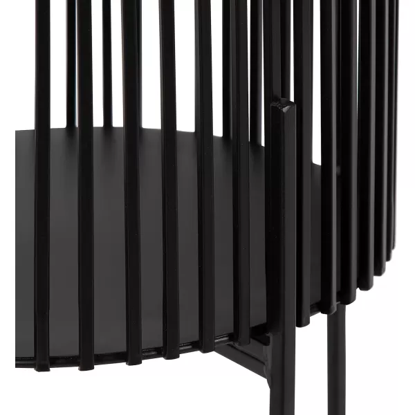 Kate and Laurel Paynter Floor Planter Set 2 Piece Natural 2 CountBlack