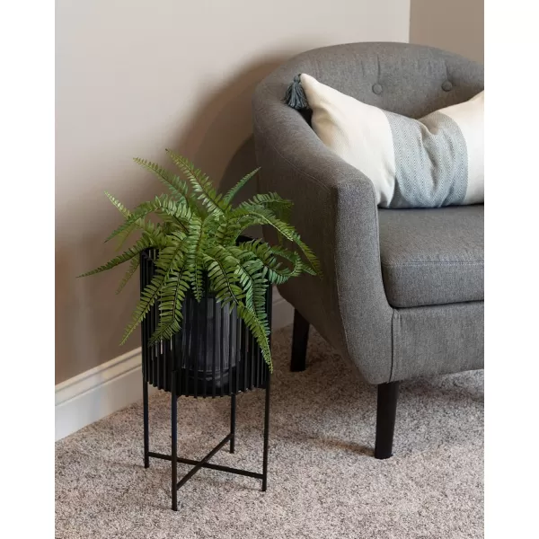 Kate and Laurel Paynter Floor Planter Set 2 Piece Natural 2 CountBlack