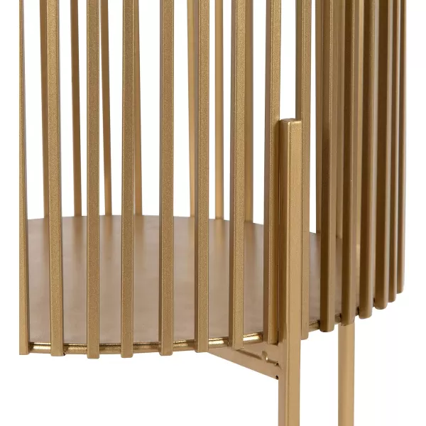 Kate and Laurel Paynter Floor Planter Set 2 Piece Natural 2 CountGold