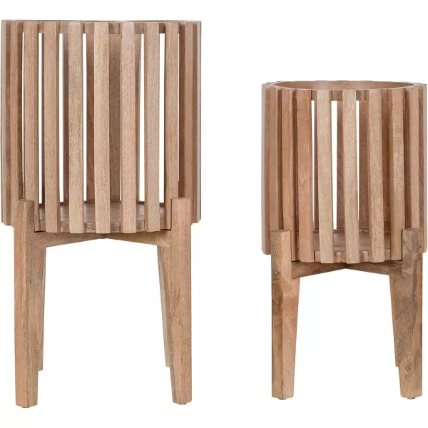 Kate and Laurel Paynter Floor Planter Set 2 Piece Natural 2 CountNatural