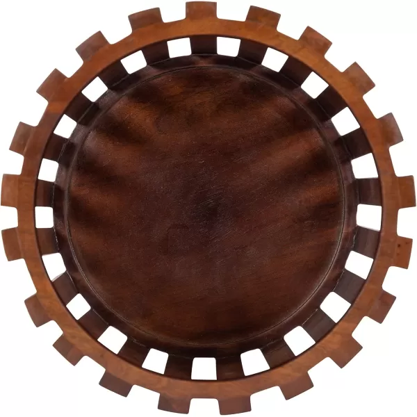 Kate and Laurel Paynter Floor Planter Set 2 Piece Natural 2 CountWalnut Brown