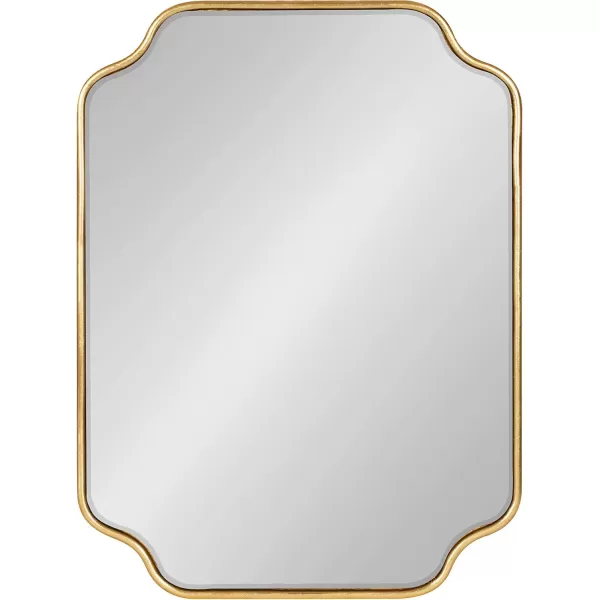 Kate and Laurel Plumley Glam Scalloped Wall Mirror 24 x 36 Silver Transitional Mirror Wall DecorGold