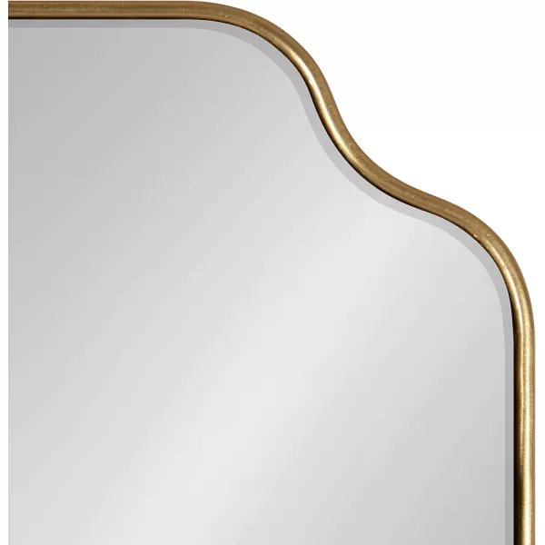 Kate and Laurel Plumley Glam Scalloped Wall Mirror 24 x 36 Silver Transitional Mirror Wall DecorGold