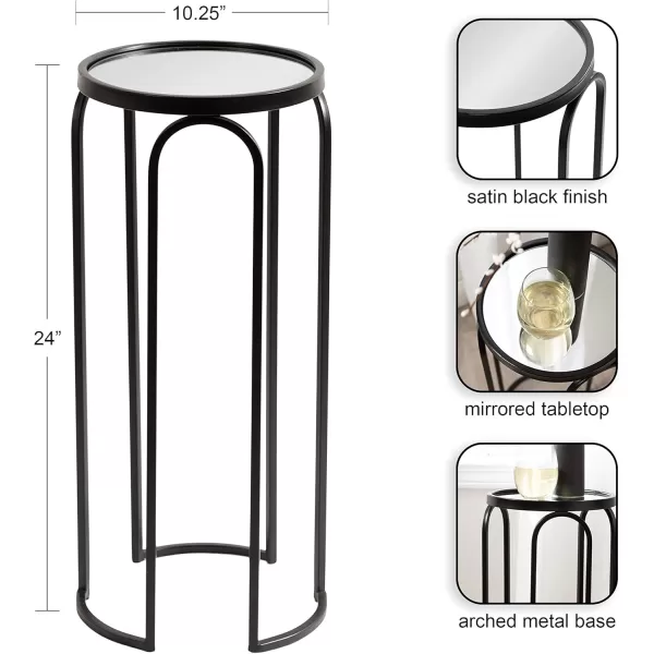 Kate and Laurel Pomeroy Traditional Vintage Glam Metal Drink Table for Display and Home Dcor 11x11x24 GoldBlack