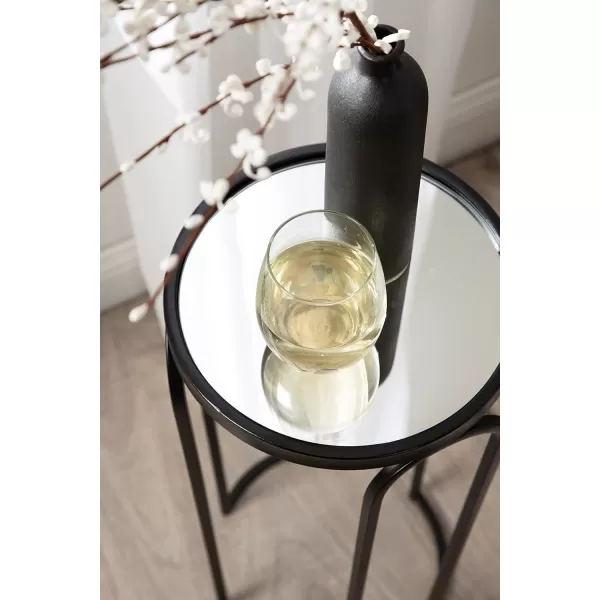 Kate and Laurel Pomeroy Traditional Vintage Glam Metal Drink Table for Display and Home Dcor 11x11x24 GoldBlack