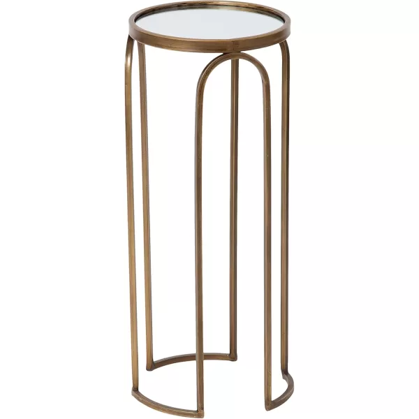 Kate and Laurel Pomeroy Traditional Vintage Glam Metal Drink Table for Display and Home Dcor 11x11x24 GoldGold