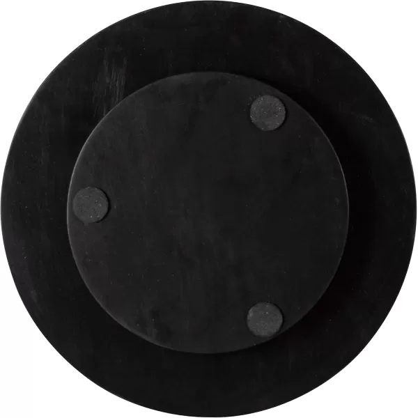 Kate and Laurel Praxis Modern 3Tiered Tray 12 x 12 x 23 Black Decorative Farmhouse Serving Tray for DisplayBlack